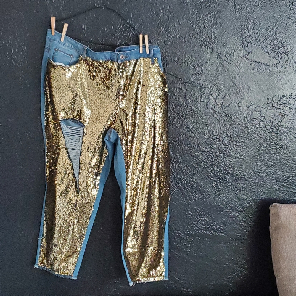 Ashley Stewart distressed jeans - Picture 1 of 6